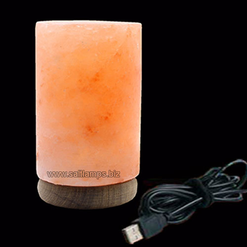 Cylinder Salt Lamp with USB
